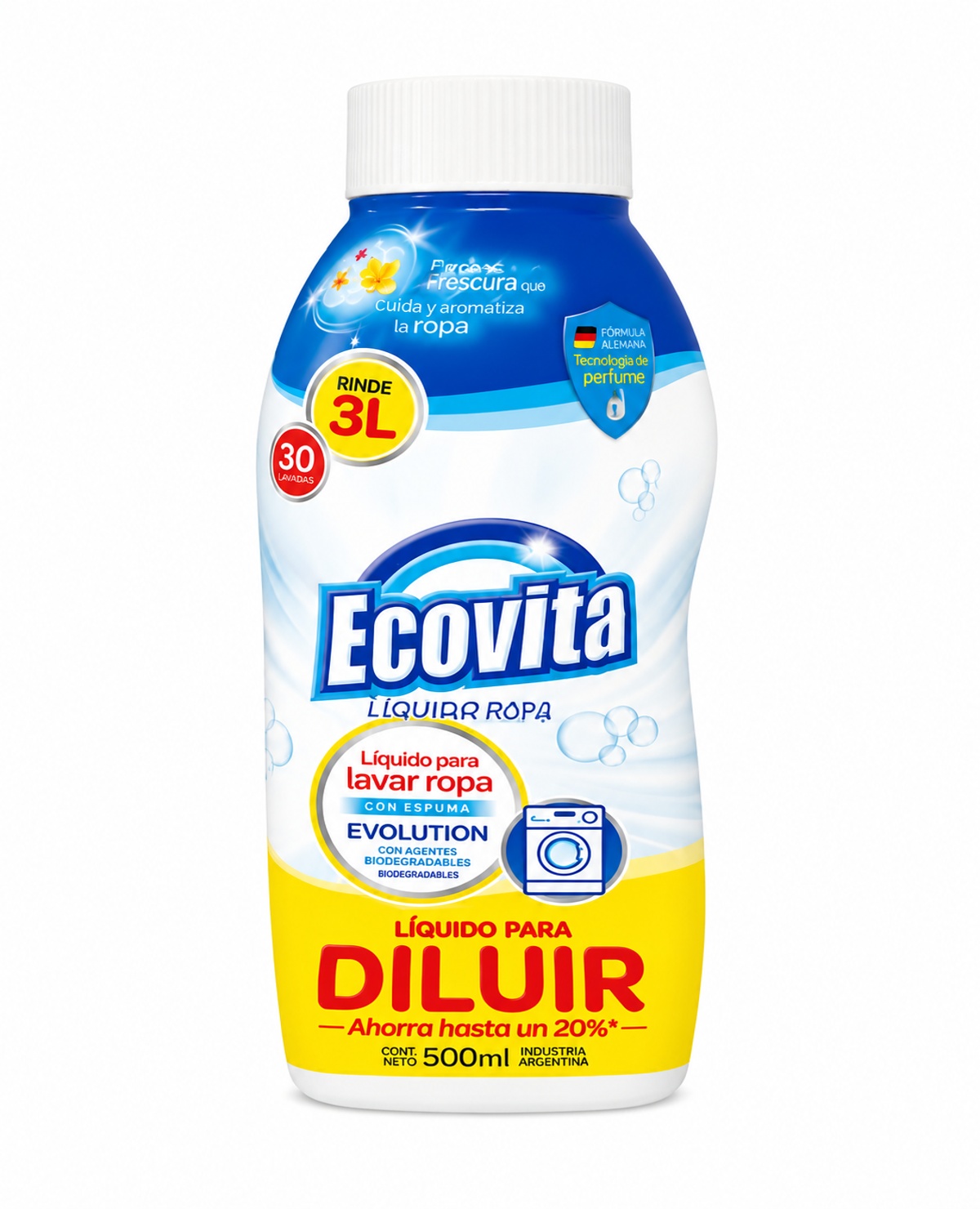 Jabón Liquido para Ropa Ecovita P/Diluir 500 Ml